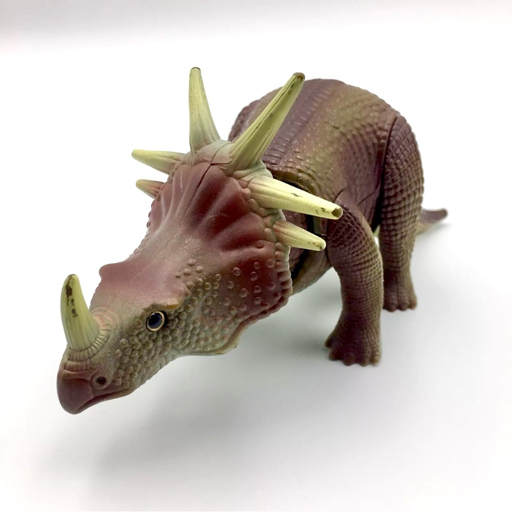 Vintage 1990 Tyco Toys Dino Riders Styracosaurus w/ Movable Head, Legs, Tail 7”